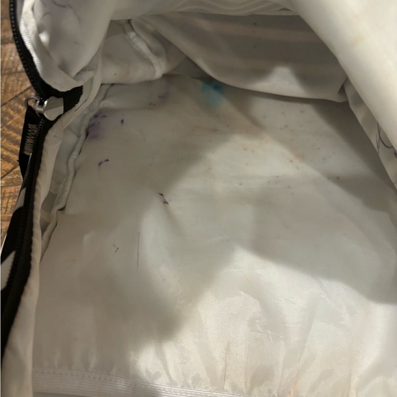 Scout Black and white backpack made with poly canvas
Wipe clean with damp towel - Picture 12 of 16